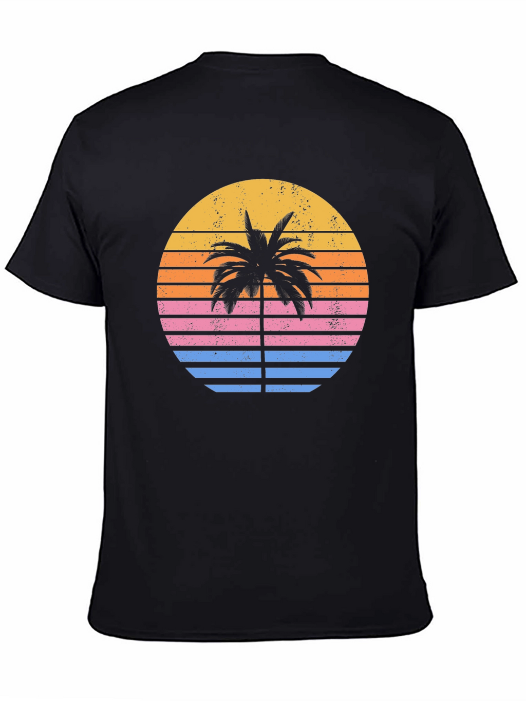 Retro Sunset Palm Tree Graphic T-Shirt