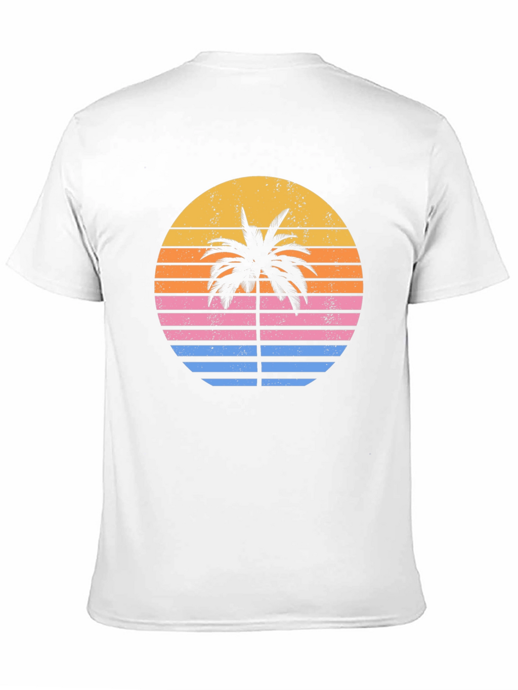 Retro Sunset Palm Tree Graphic T-Shirt
