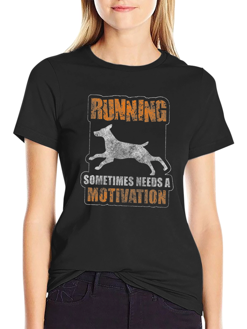 Running Motivation Dog Graphic T-Shirt