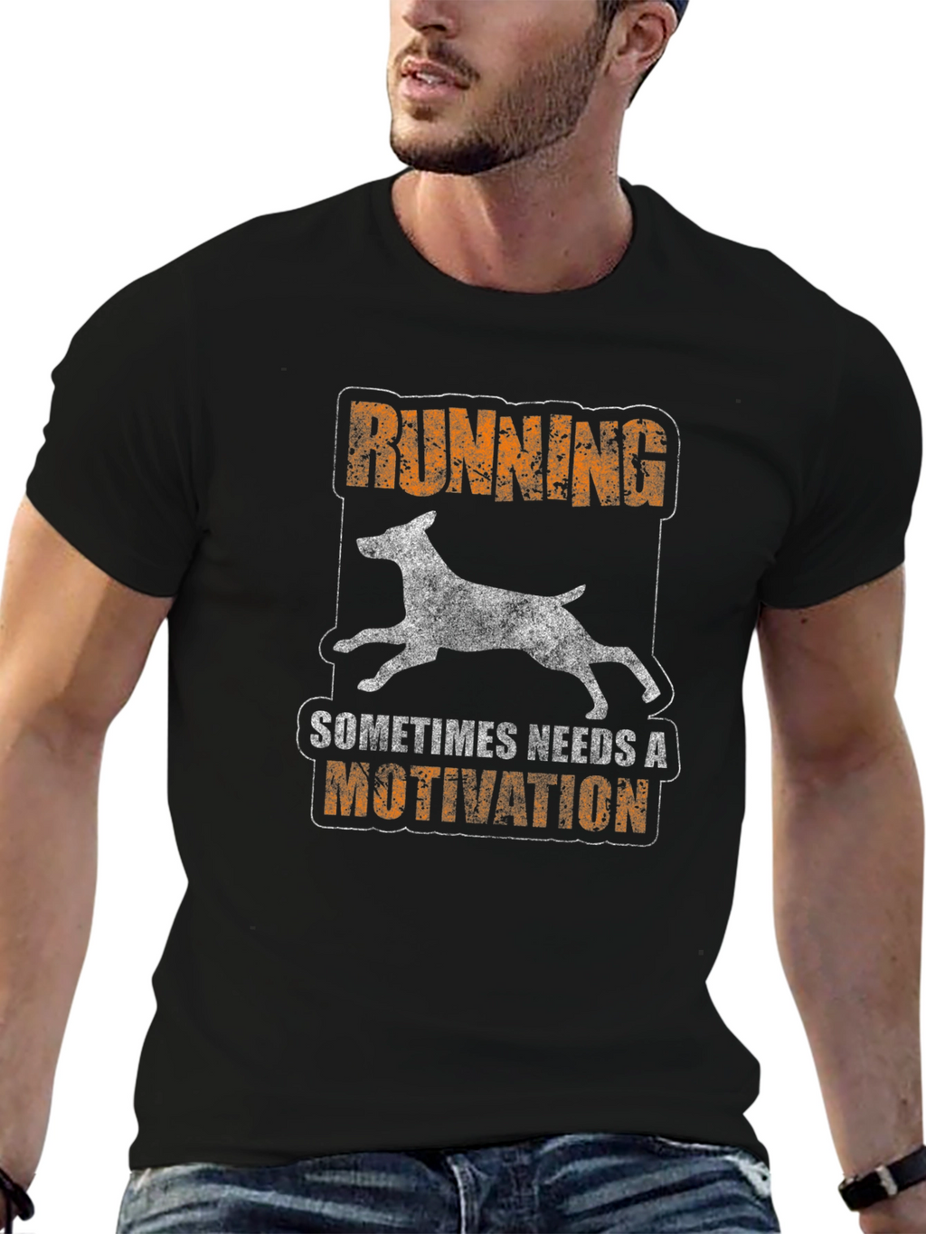 Running Motivation Dog Graphic T-Shirt