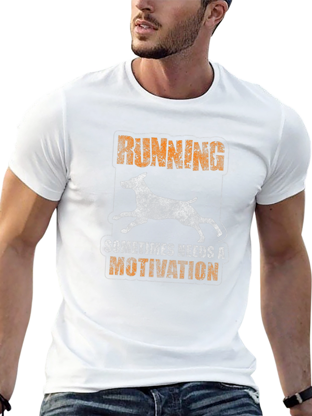 Running Motivation Dog Graphic T-Shirt