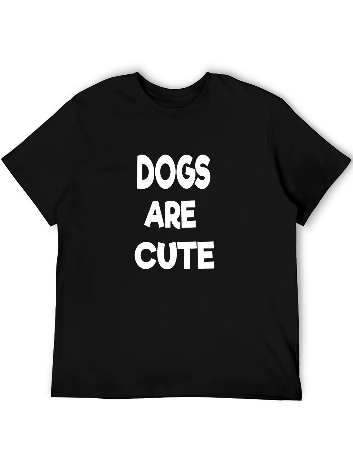 Dogs Are Cute Black Graphic Tee for Dog Lovers