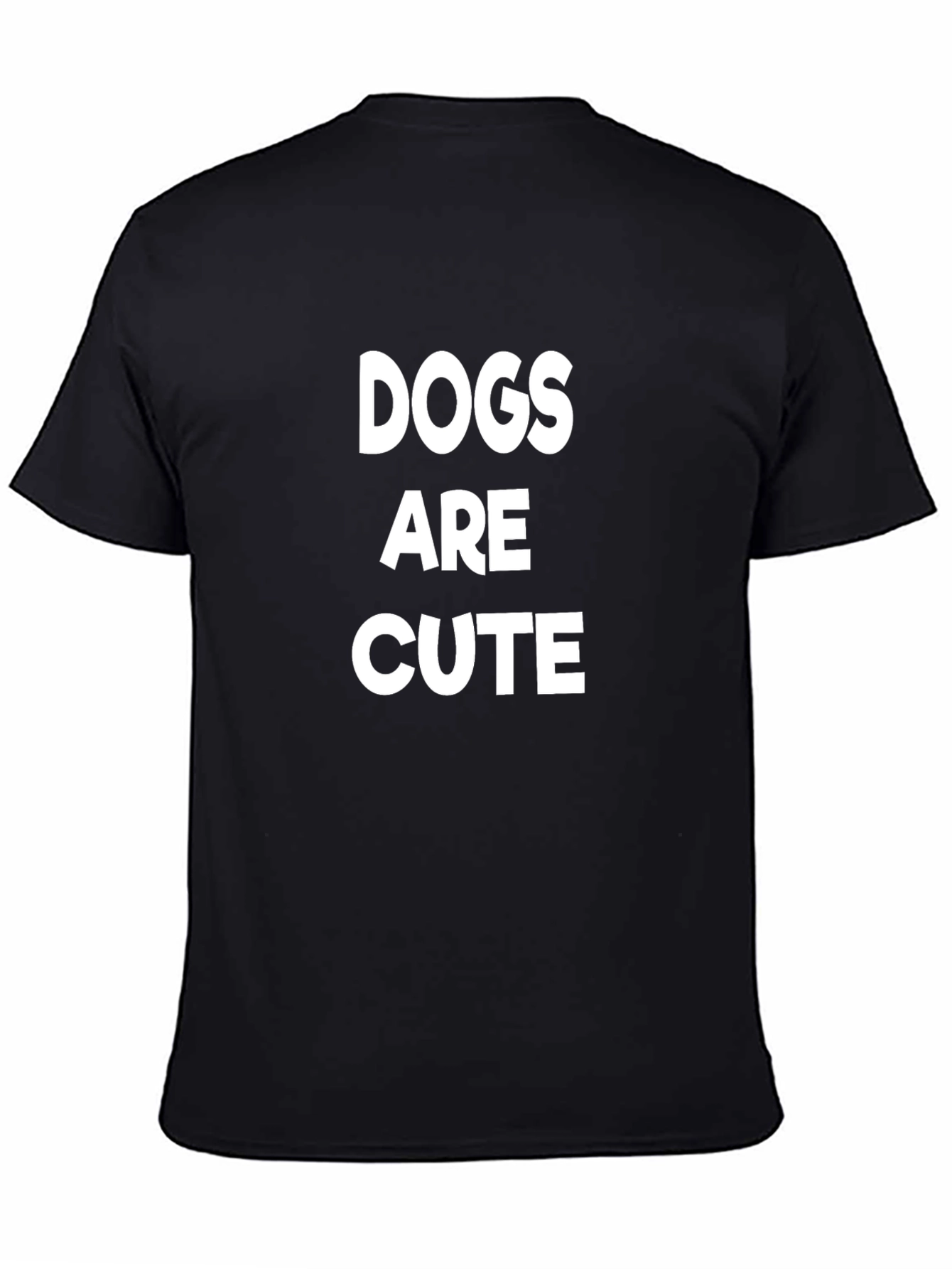 Dogs Are Cute Black Graphic Tee for Dog Lovers