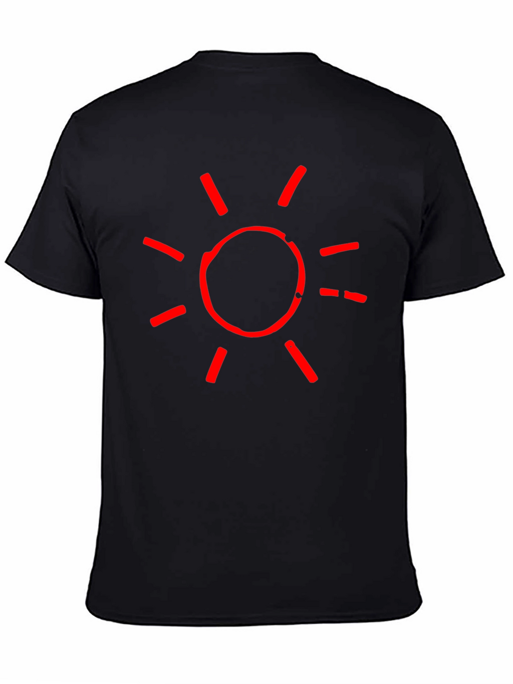 Red Sun Graphic Black T-Shirt