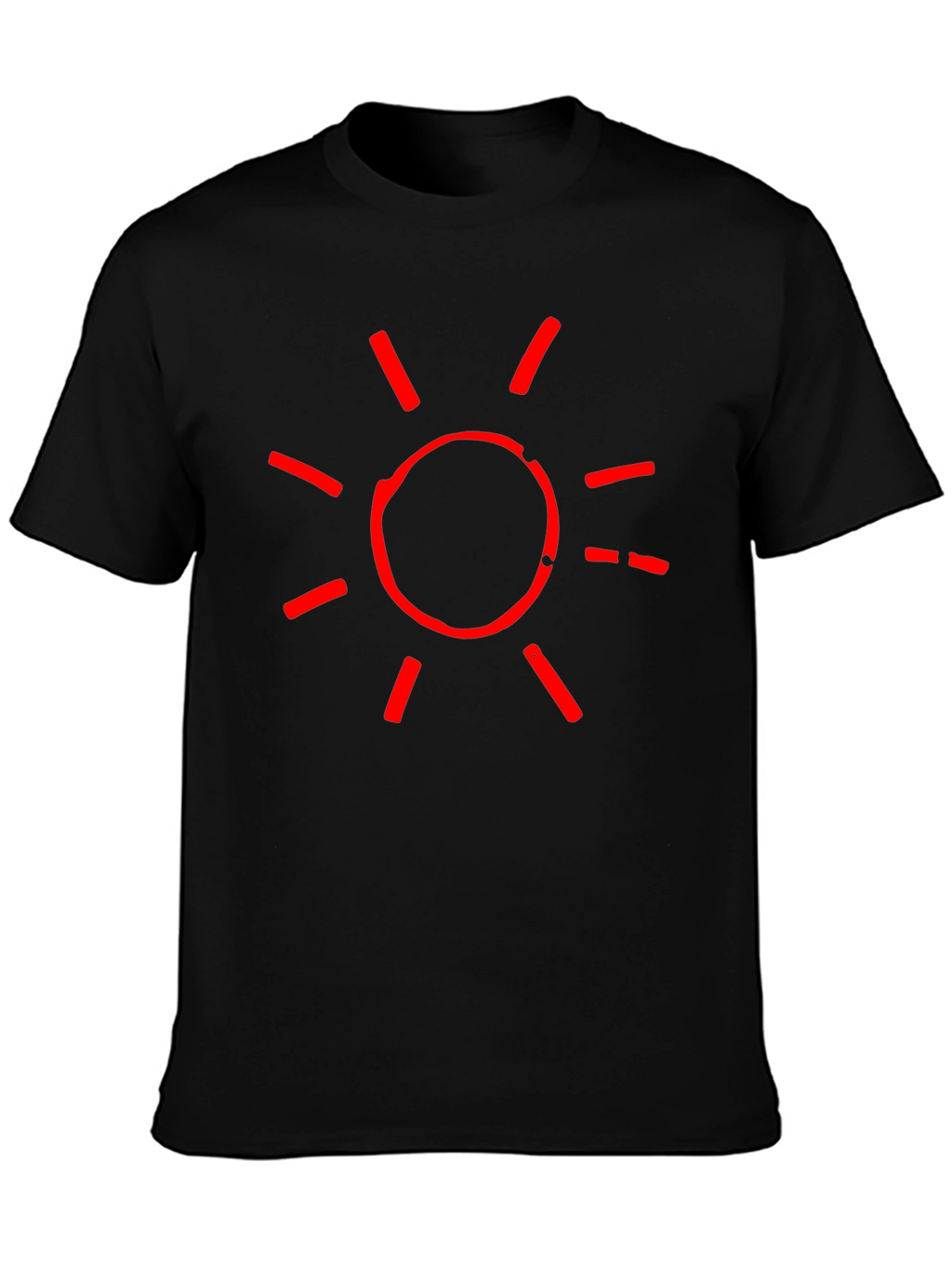 Red Sun Graphic Black T-Shirt