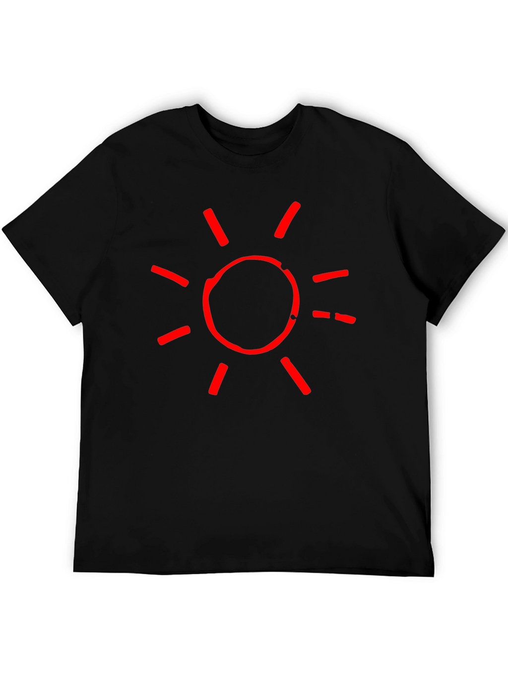 Red Sun Graphic Black T-Shirt