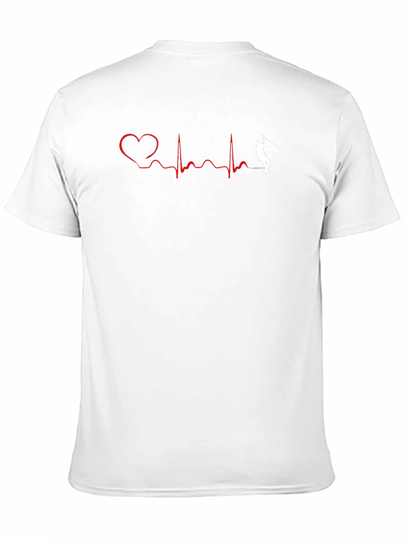 Climbing Heartbeat Graphic Tee - Black Crew Neck