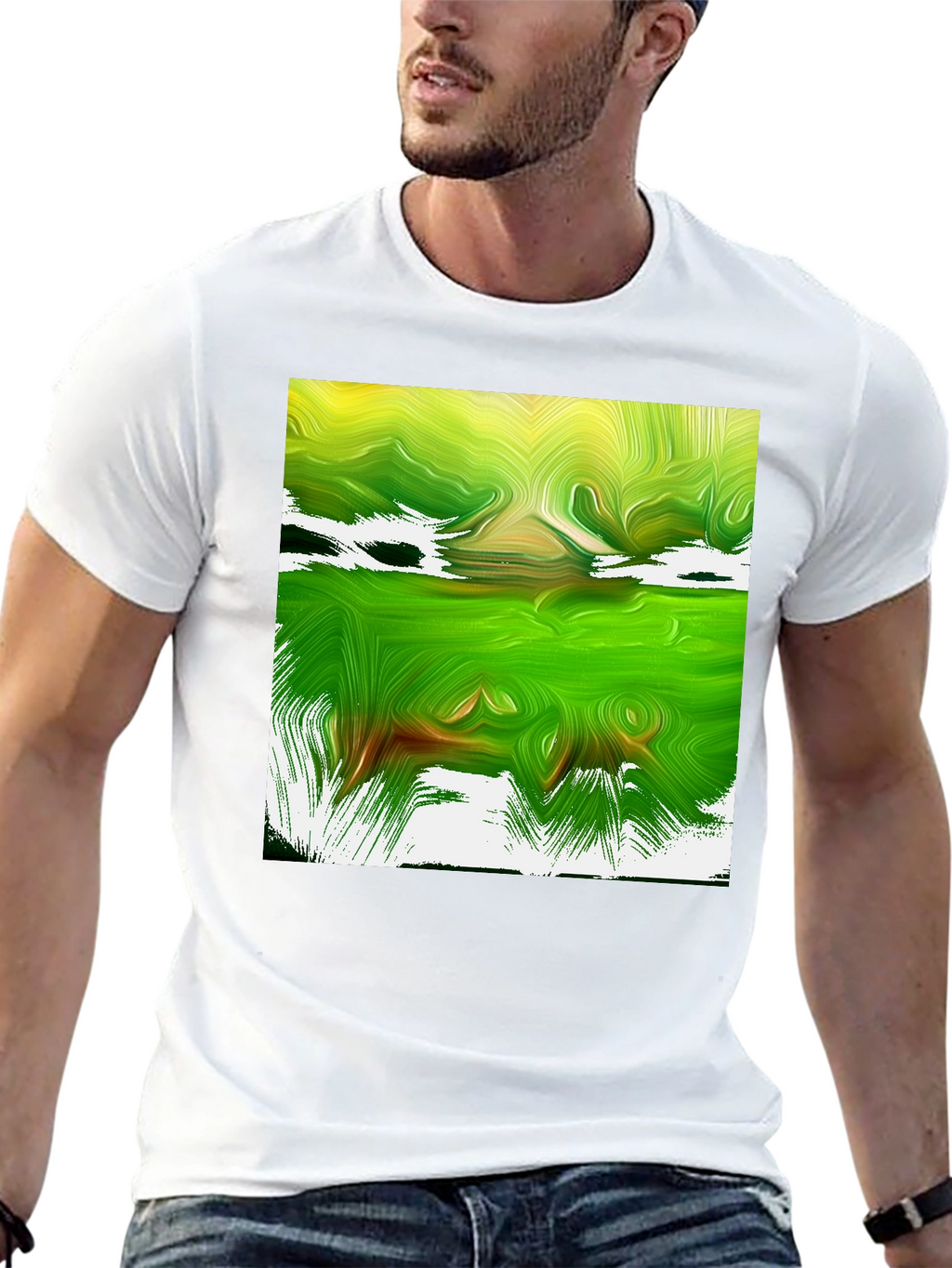 Abstract Green Graphic Tee