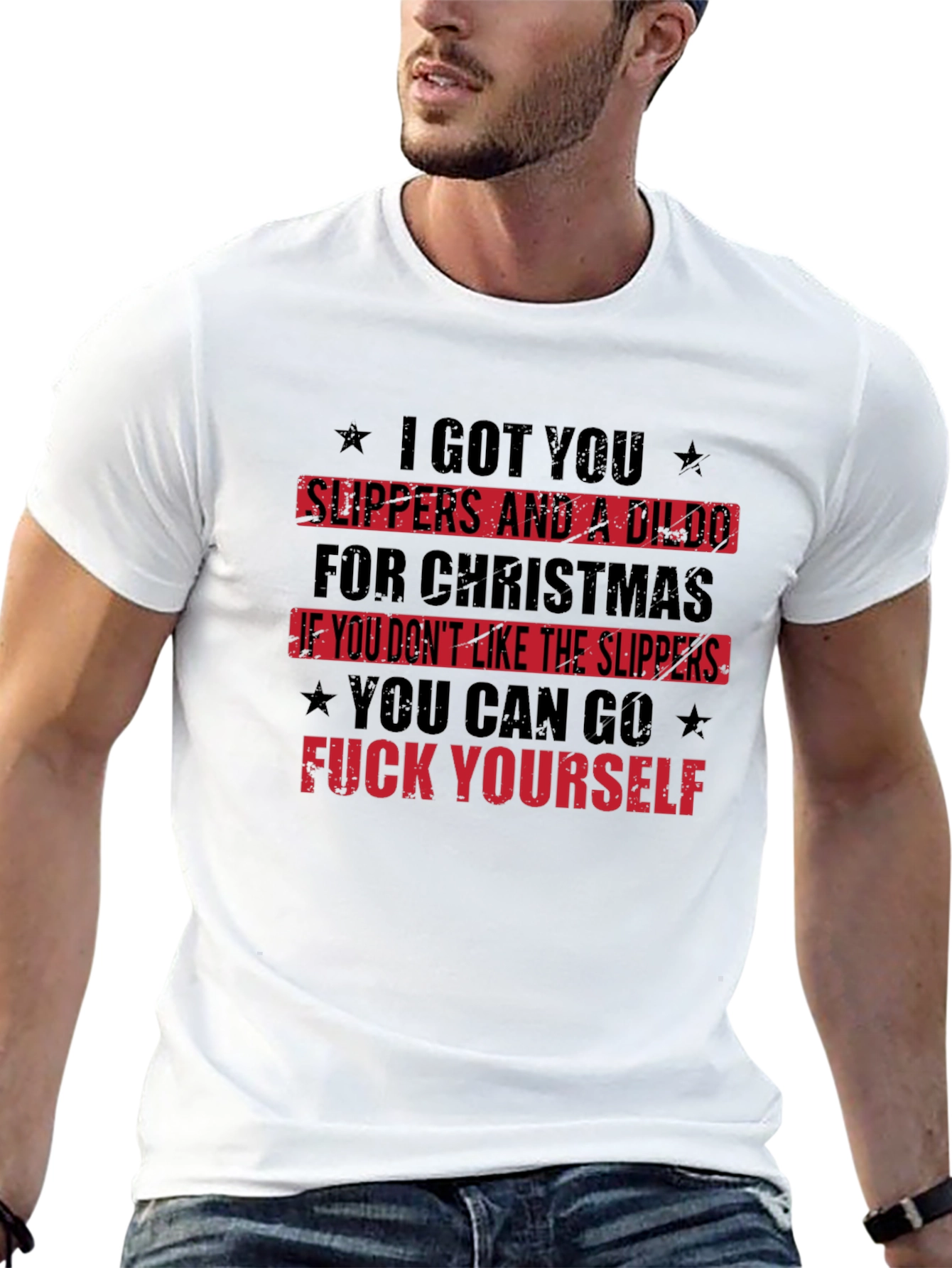 Offensive Christmas Slipper T-Shirt
