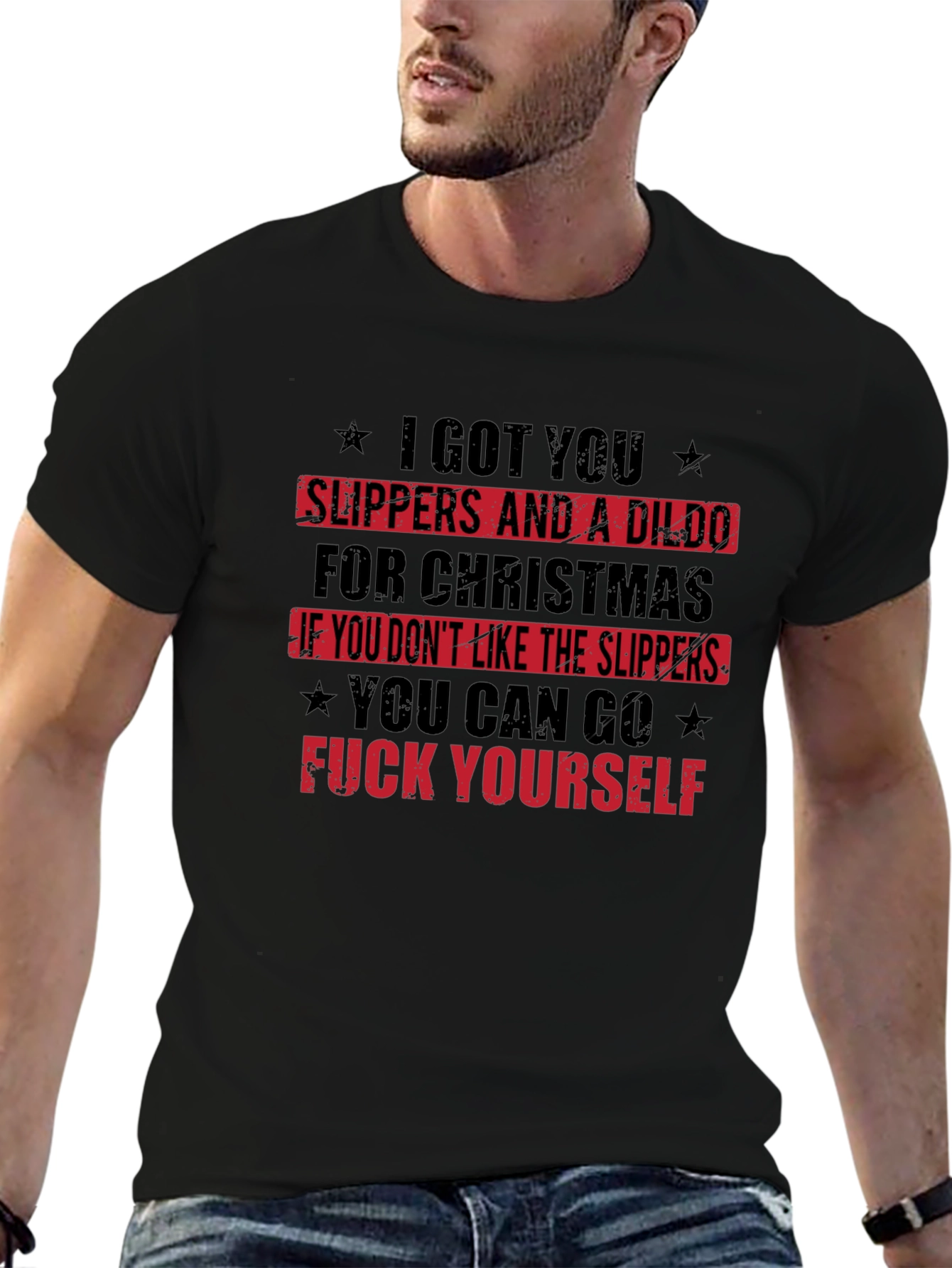 Offensive Christmas Slipper T-Shirt