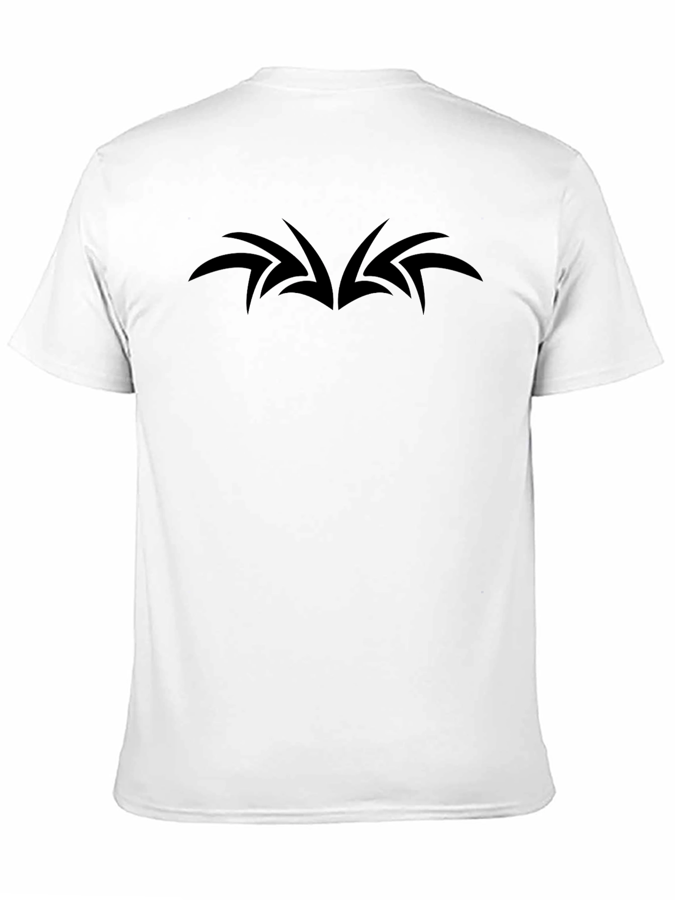 Mens Black T-Shirt - Abstract Wing Design
