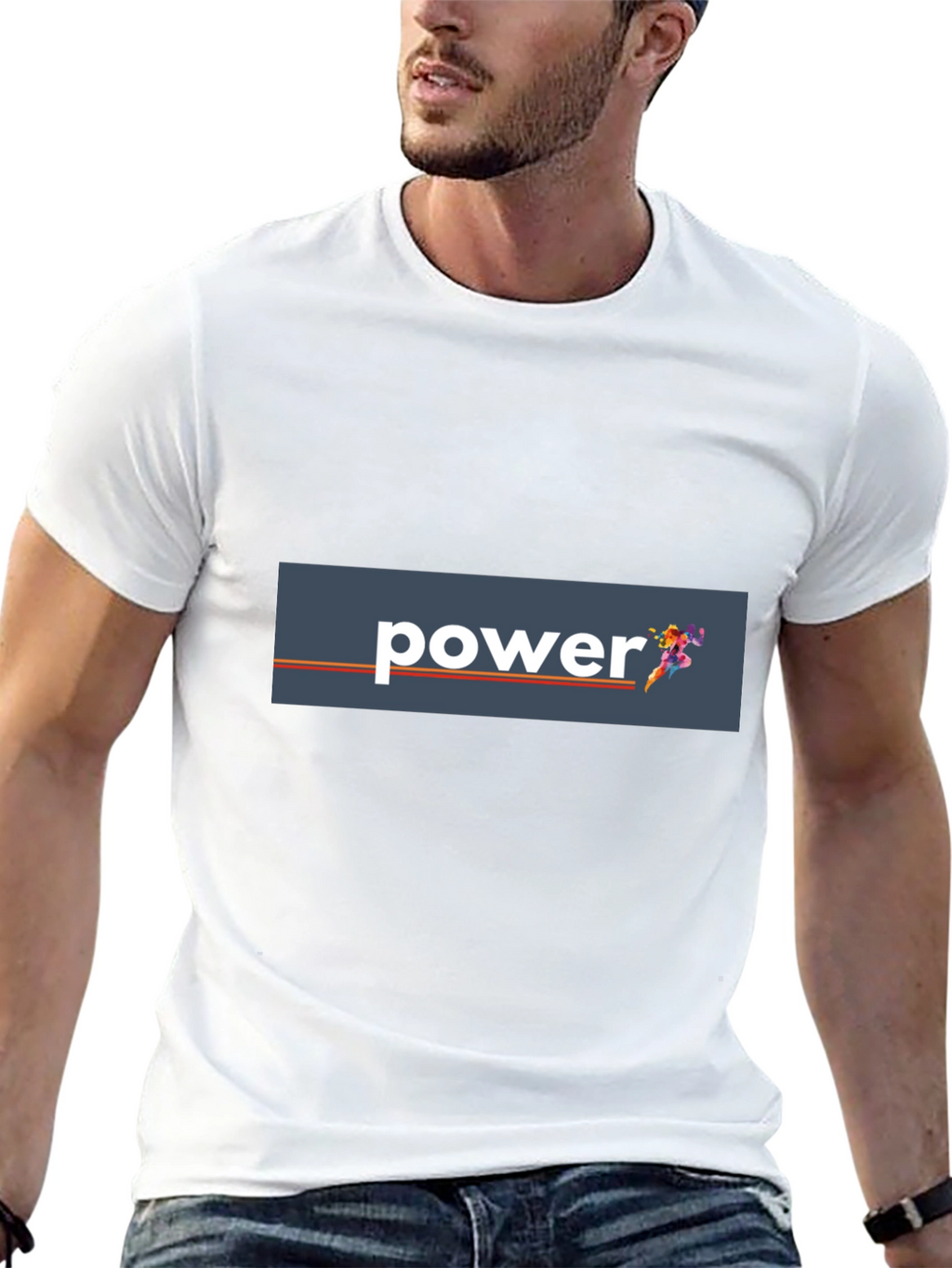 Power Graphic Tee - Mens Black T-Shirt