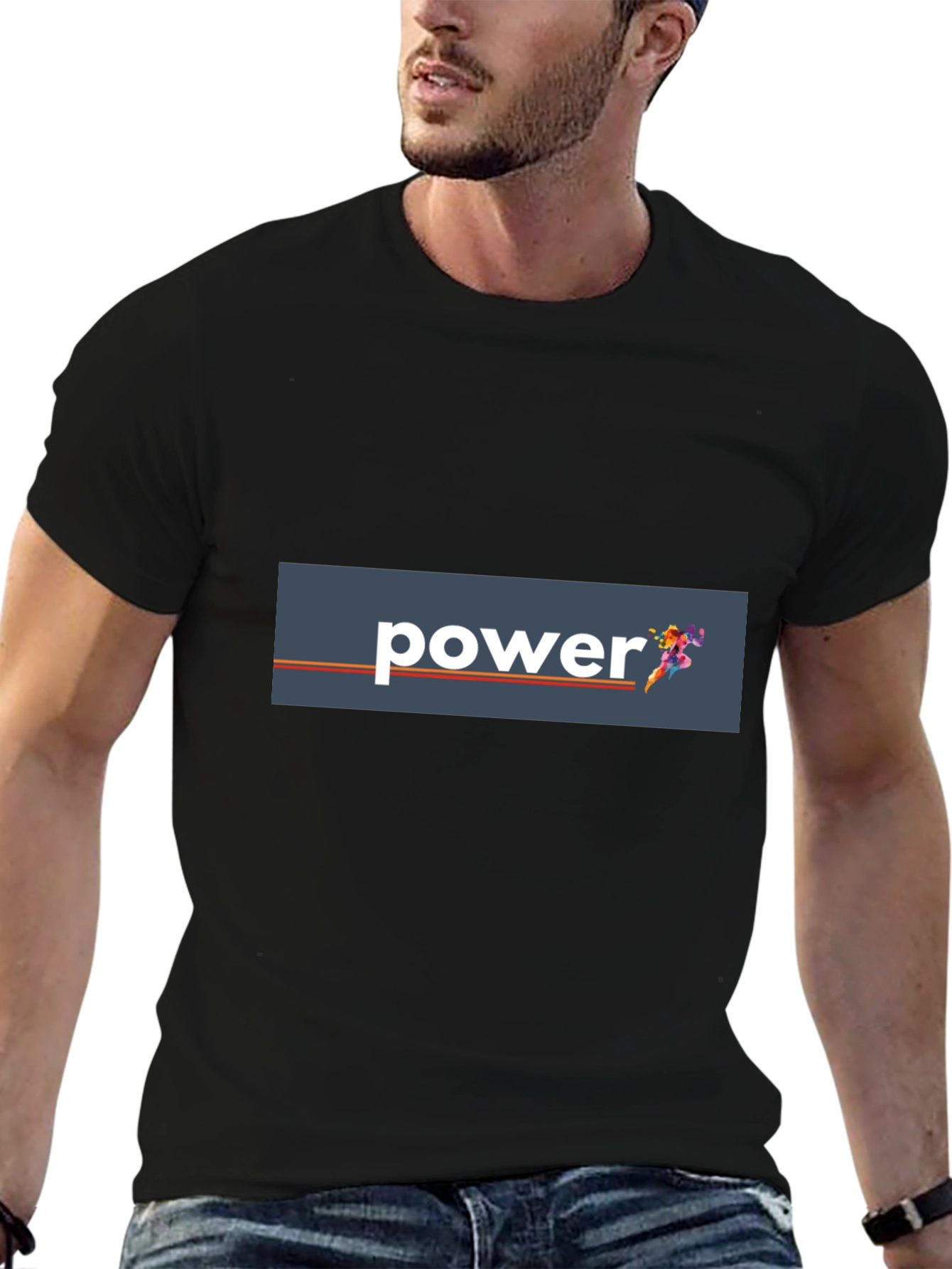 Power Graphic Tee - Mens Black T-Shirt