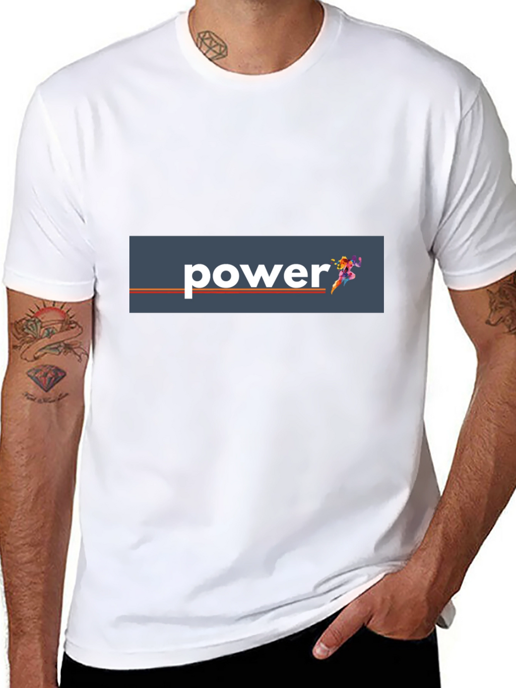 Power Graphic Tee - Mens Black T-Shirt