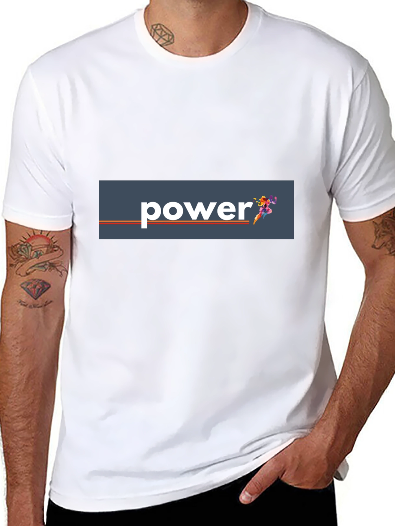 Power Graphic Tee - Mens Black T-Shirt