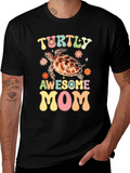Turtly Awesome Mom Graphic T-Shirt