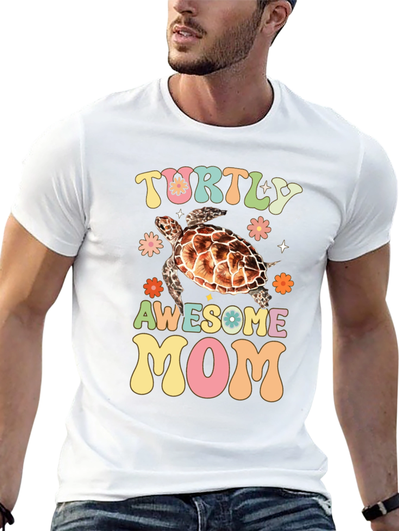 Turtly Awesome Mom Graphic T-Shirt