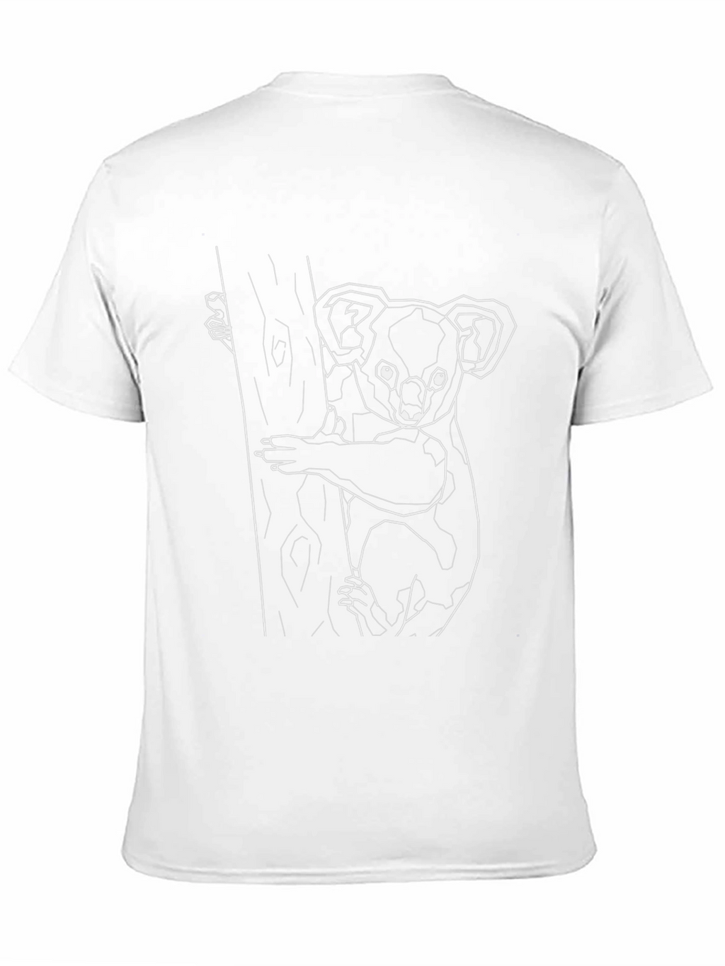 Koala Outline Graphic Tee - Black Cotton Comfort