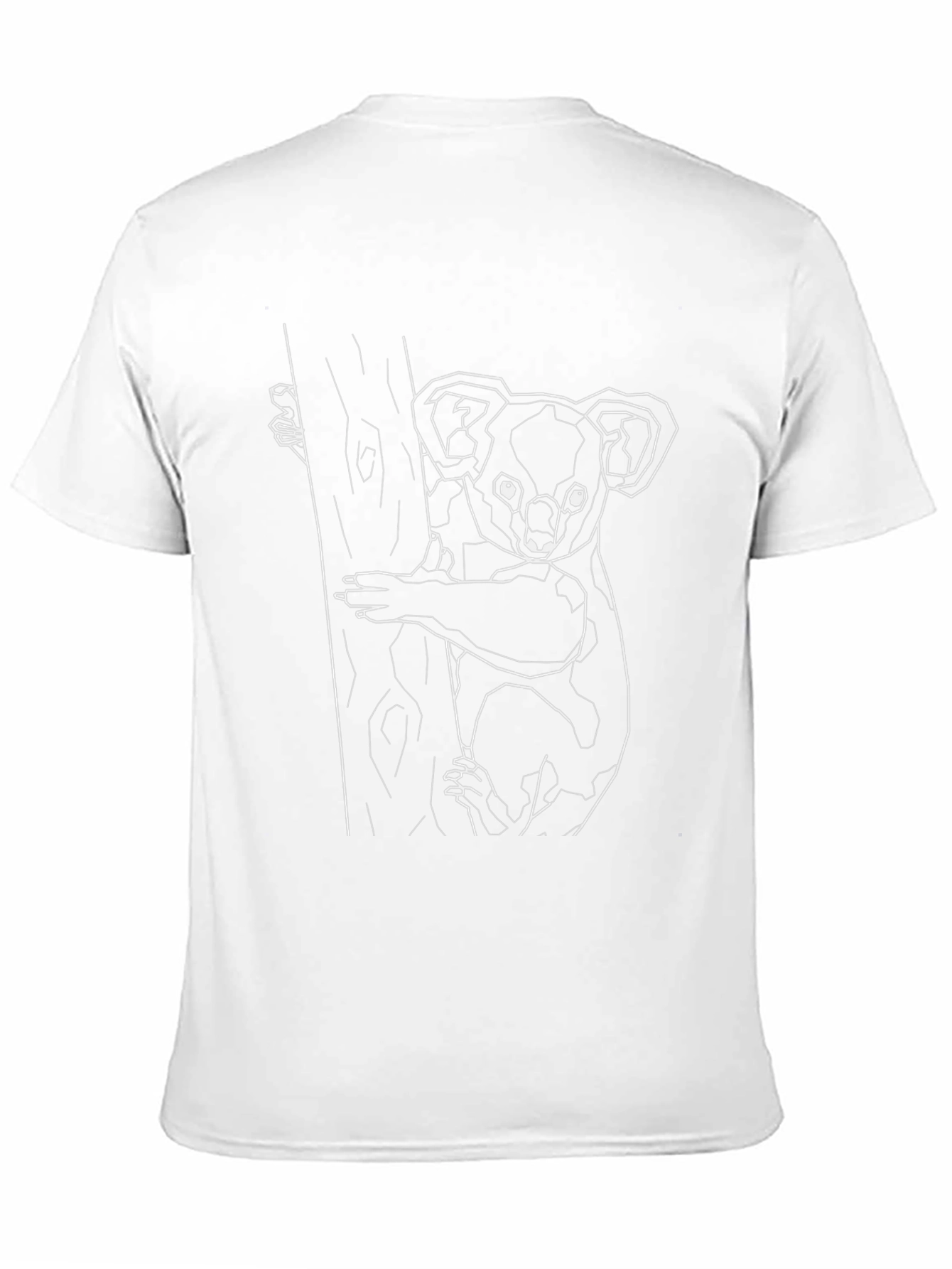 Koala Outline Graphic Tee - Black Cotton Comfort