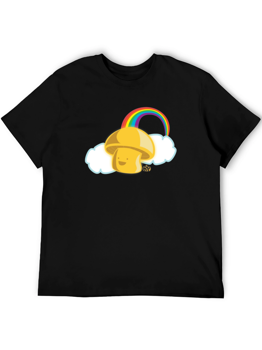 Mushroom Rainbow Graphic Tee - Funky Casual Wear