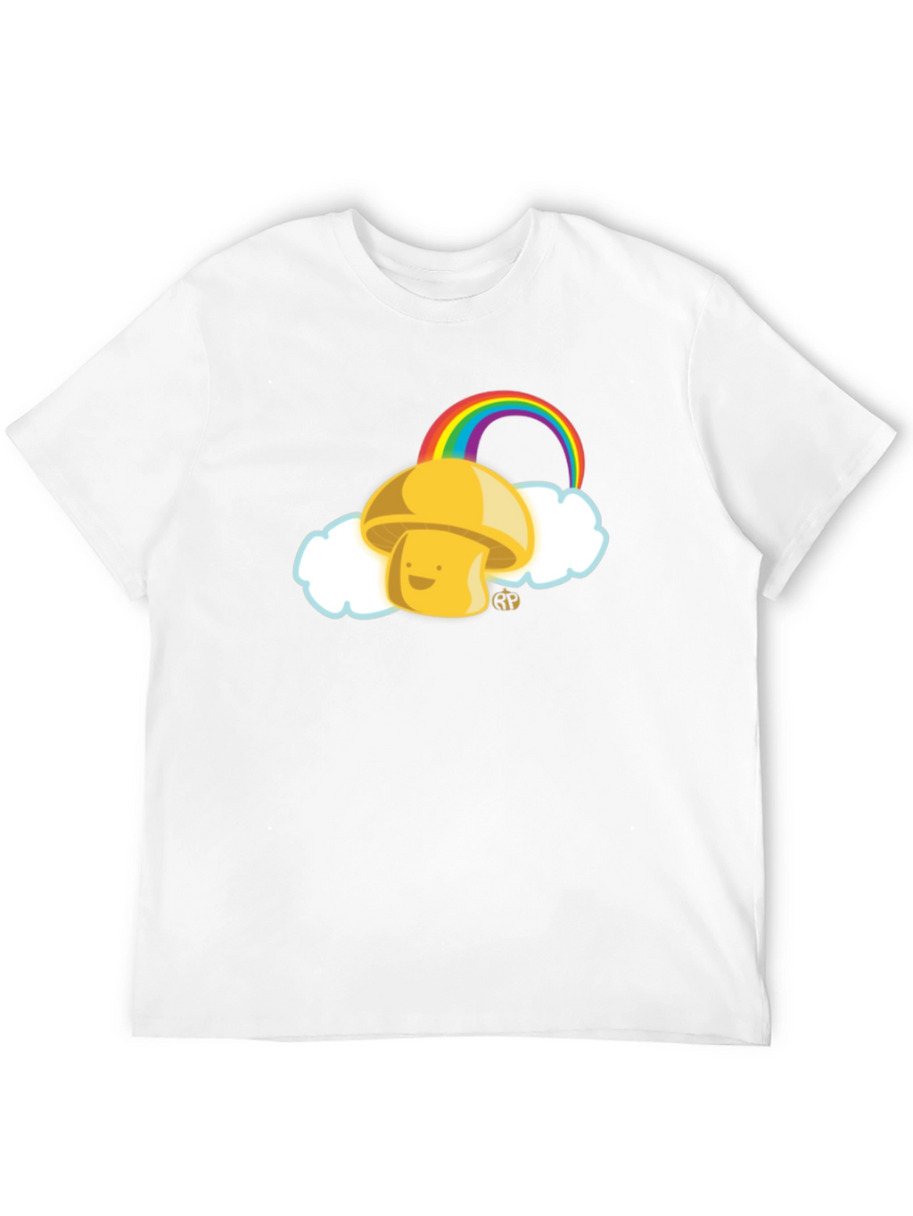 Mushroom Rainbow Graphic Tee - Funky Casual Wear