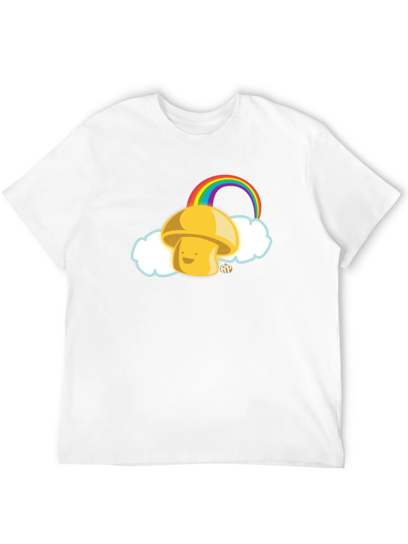 Mushroom Rainbow Graphic Tee - Funky Casual Wear