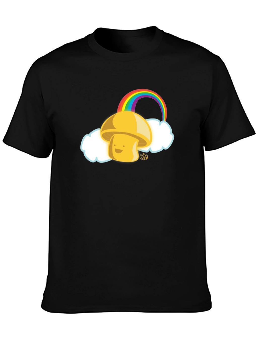 Mushroom Rainbow Graphic Tee - Funky Casual Wear