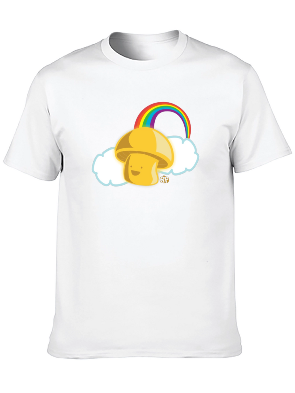 Mushroom Rainbow Graphic Tee - Funky Casual Wear
