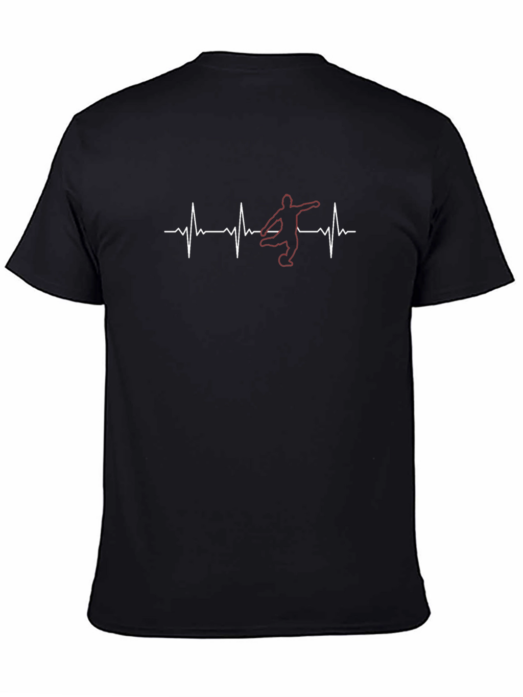 Soccer Heartbeat T-Shirt - Black Graphic Tee