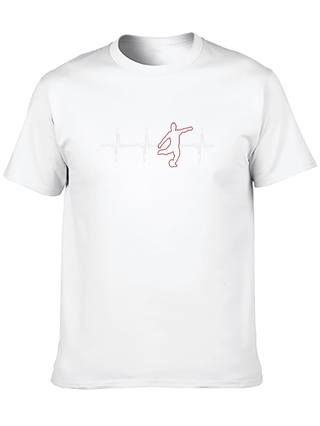 Soccer Heartbeat T-Shirt - Black Graphic Tee