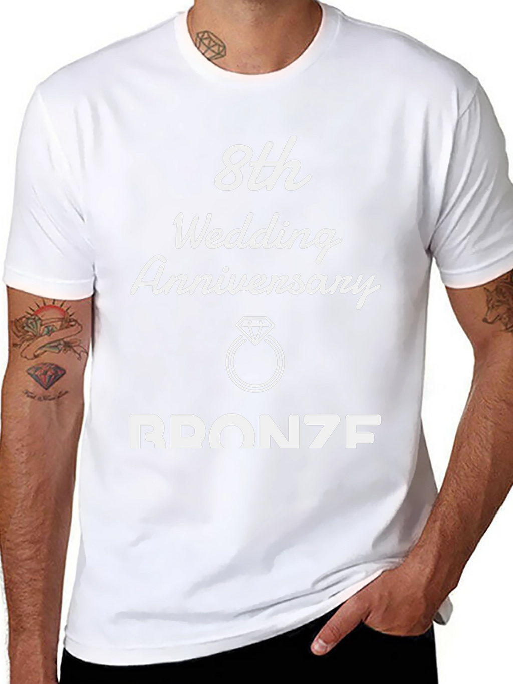 8th Wedding Anniversary Bronze T-Shirt