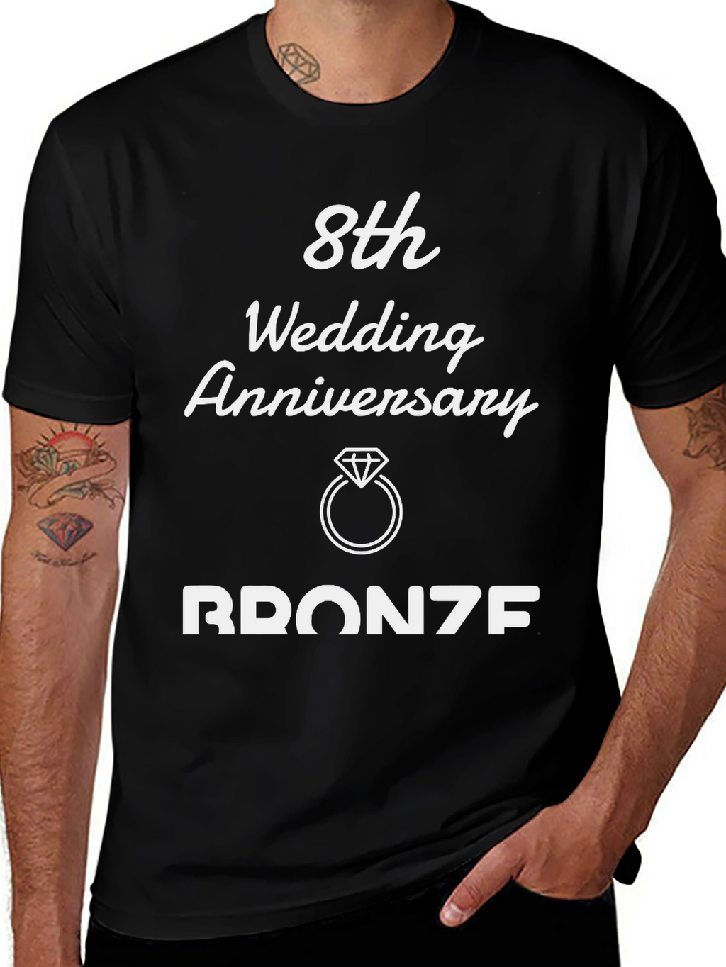 8th Wedding Anniversary Bronze T-Shirt