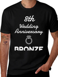 8th Wedding Anniversary Bronze T-Shirt