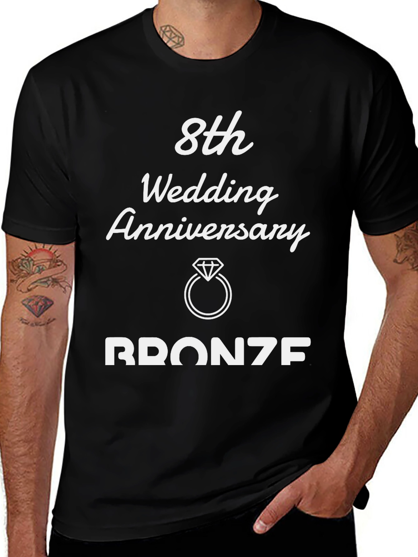 8th Wedding Anniversary Bronze T-Shirt