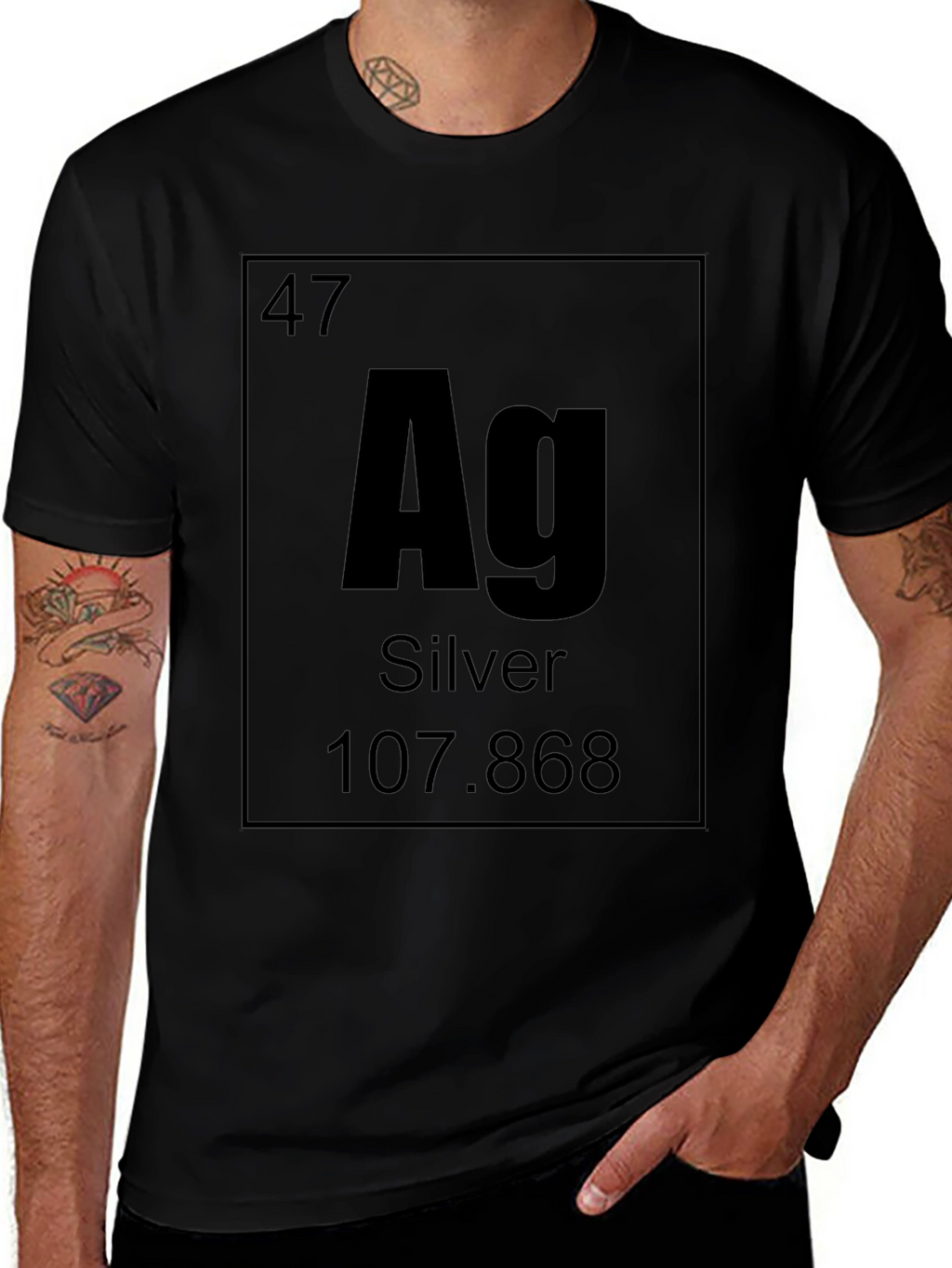 Periodic Table Silver Element T-Shirt - Chemistry Science Tee