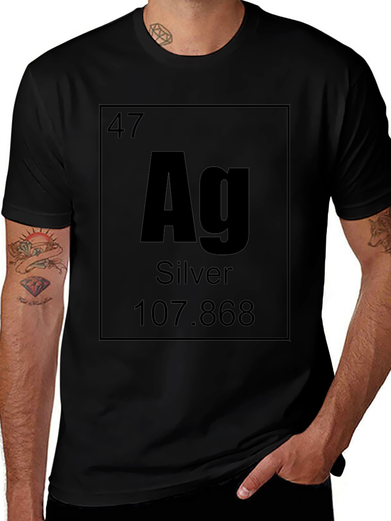 Periodic Table Silver Element T-Shirt - Chemistry Science Tee