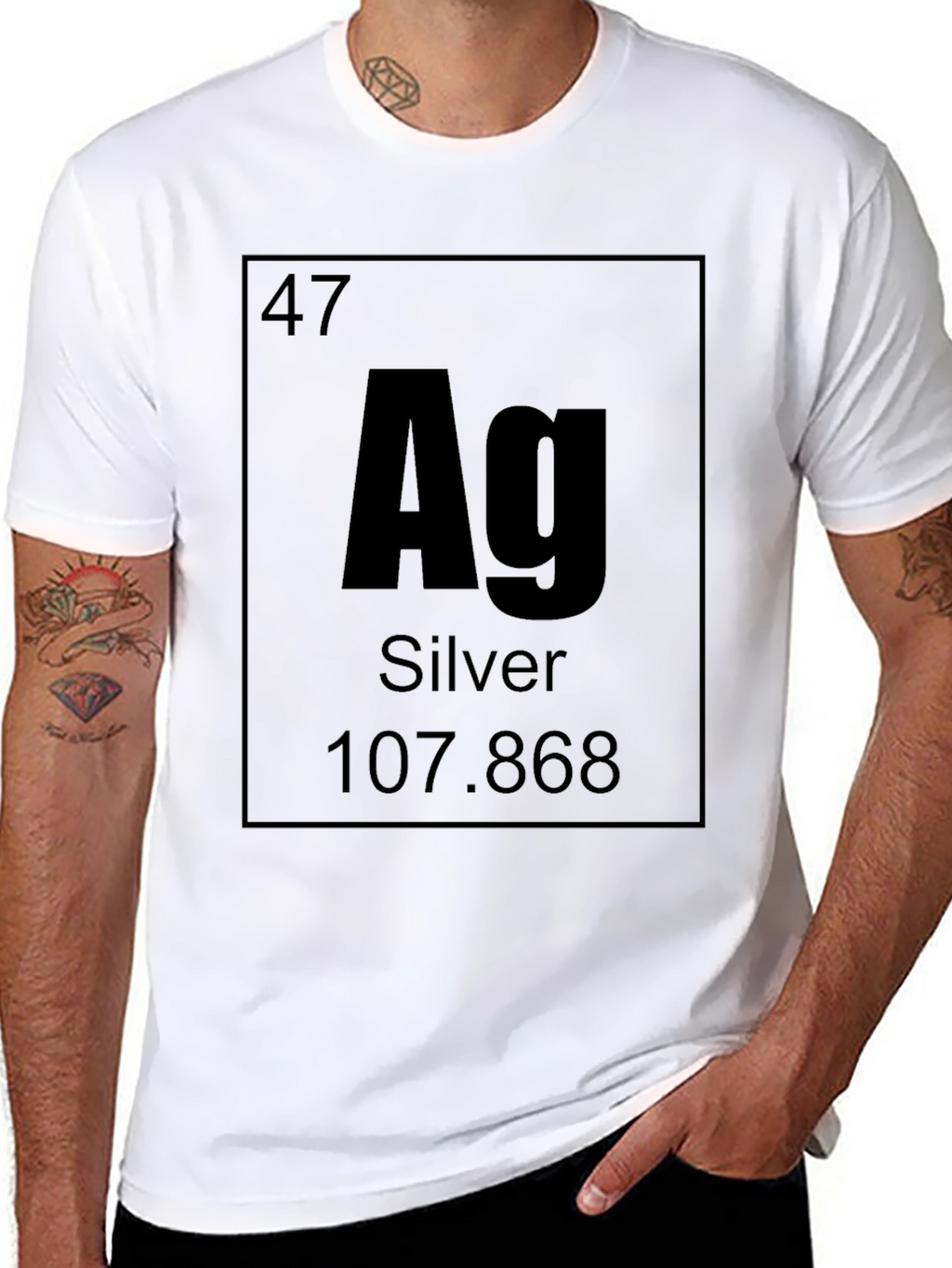 Periodic Table Silver Element T-Shirt - Chemistry Science Tee