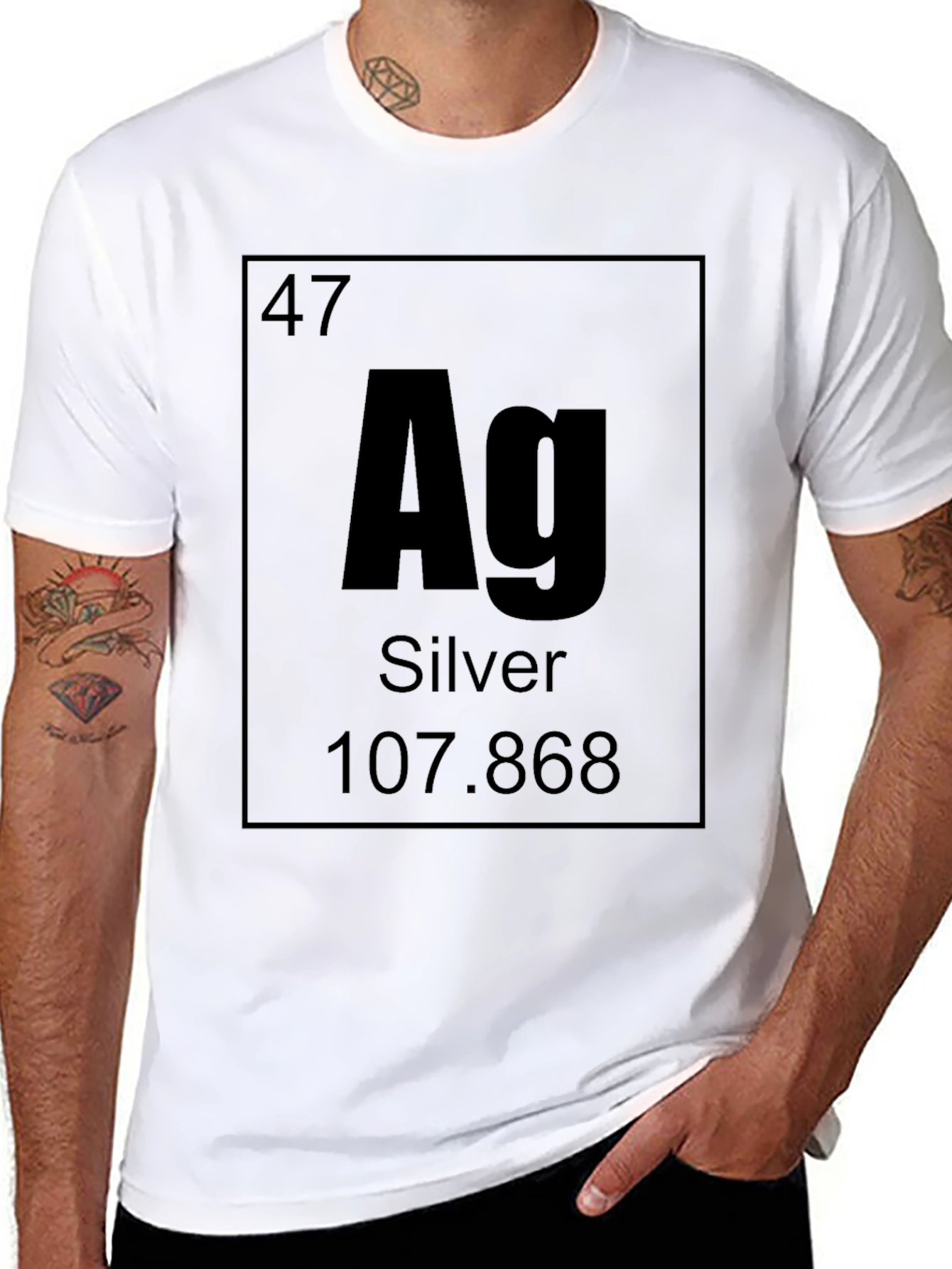 Periodic Table Silver Element T-Shirt - Chemistry Science Tee