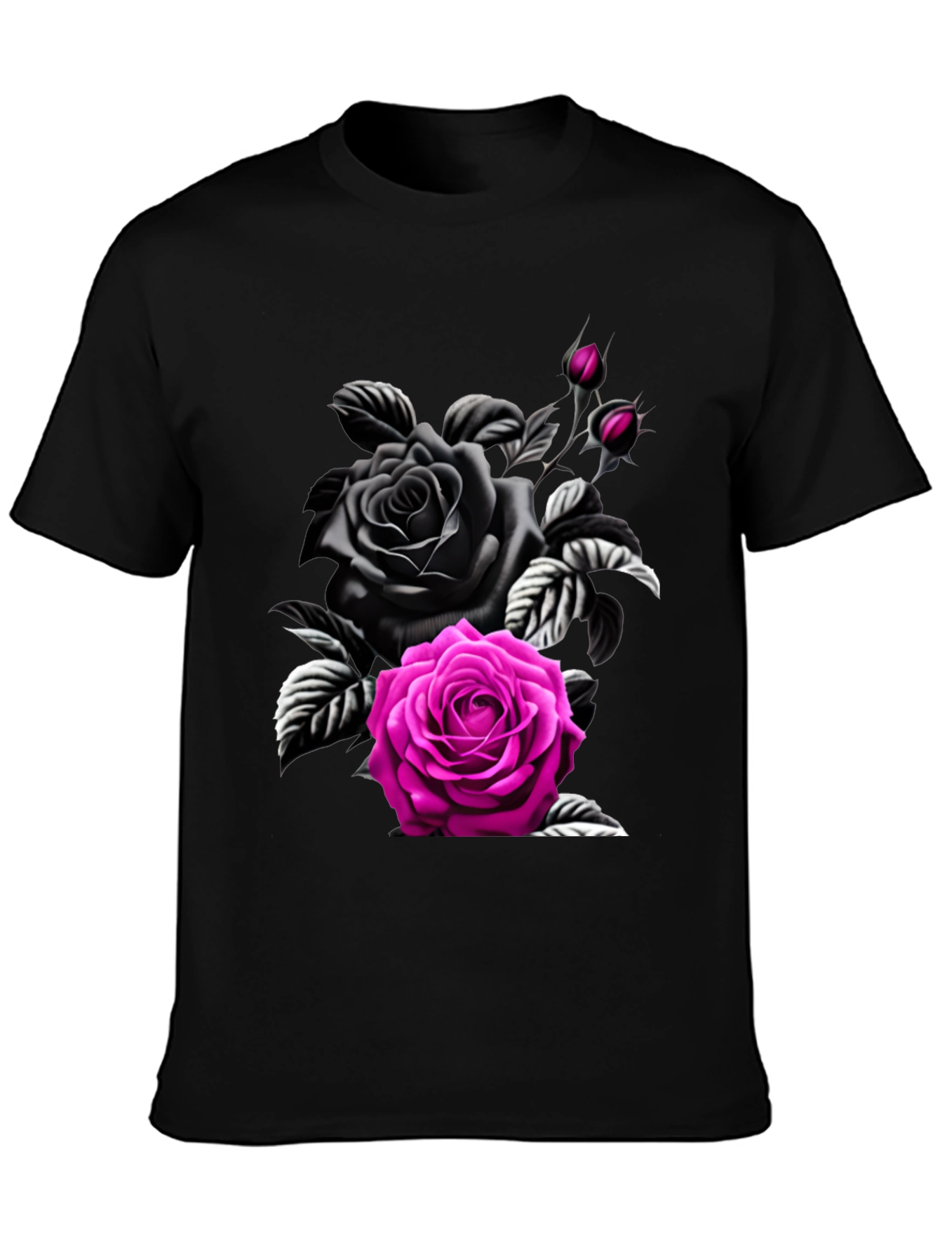 Rose Graphic Tee - Bold Floral Design