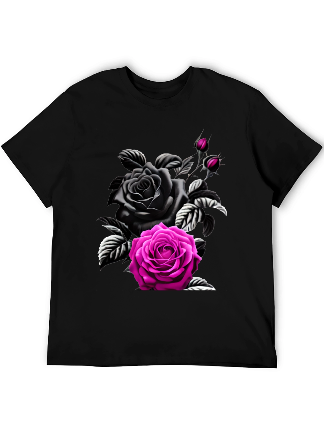 Rose Graphic Tee - Bold Floral Design