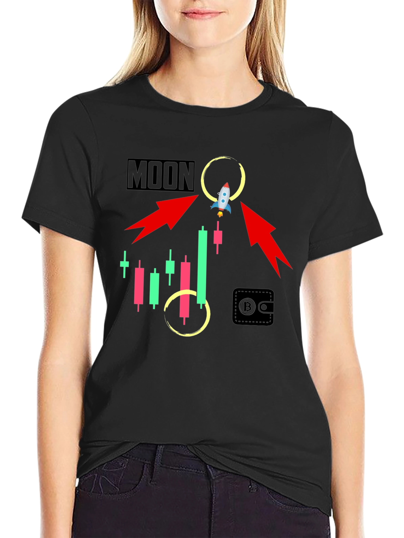 To the Moon Crypto T-Shirt - Trader Gift