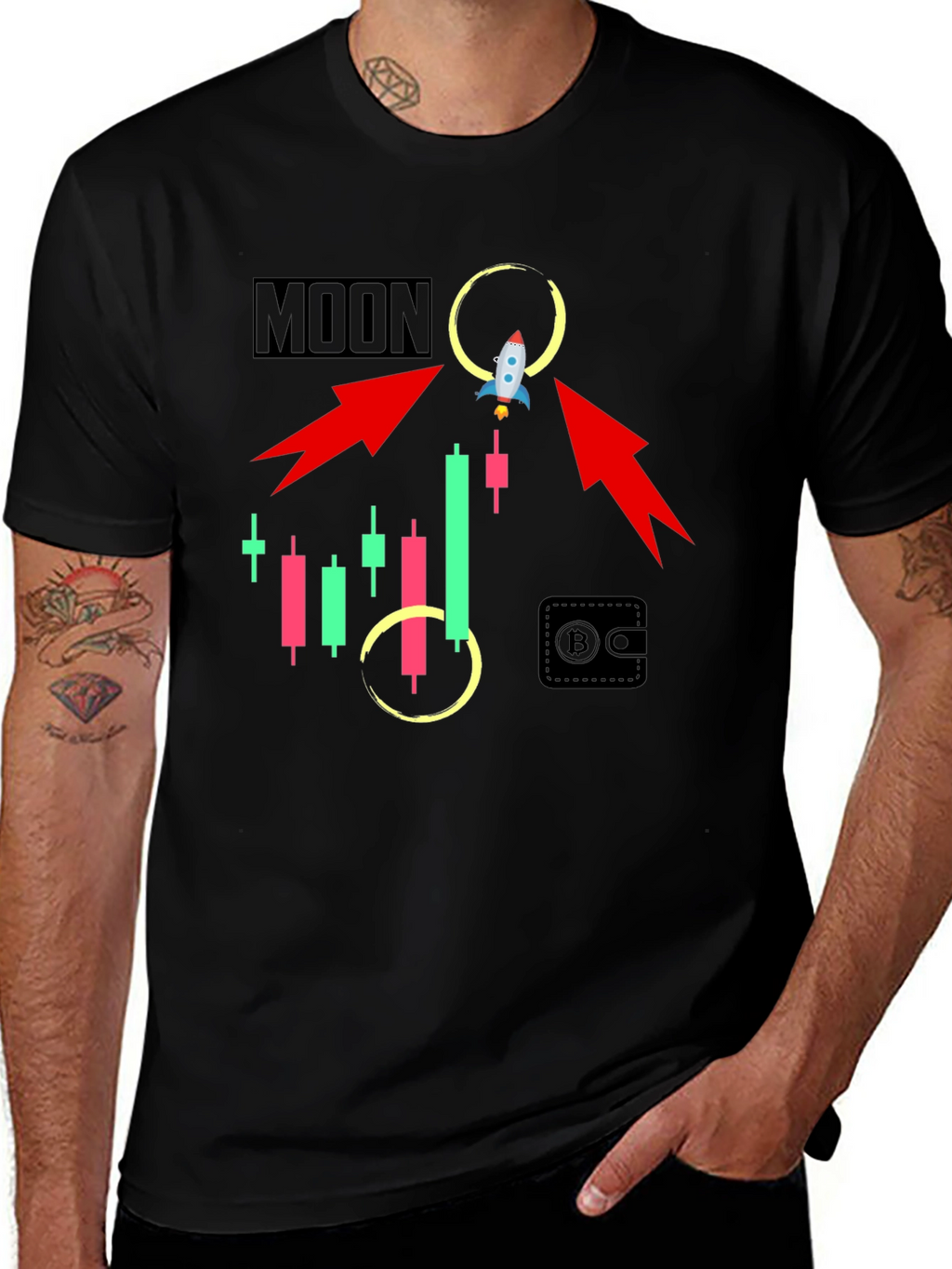 To the Moon Crypto T-Shirt - Trader Gift