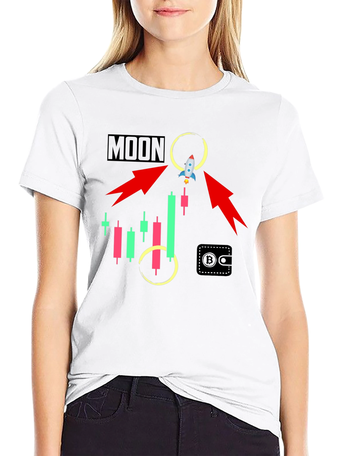 To the Moon Crypto T-Shirt - Trader Gift