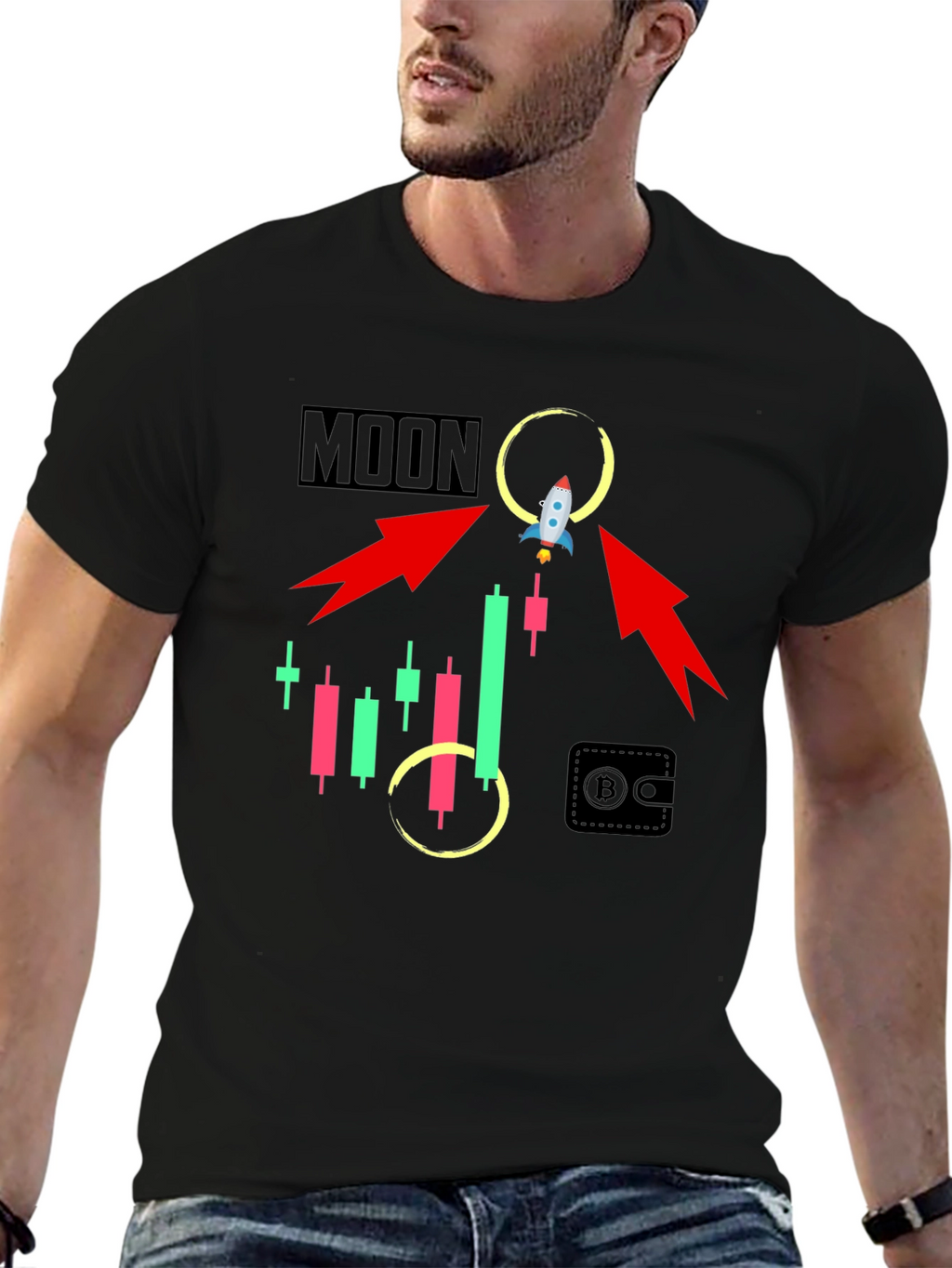 To the Moon Crypto T-Shirt - Trader Gift