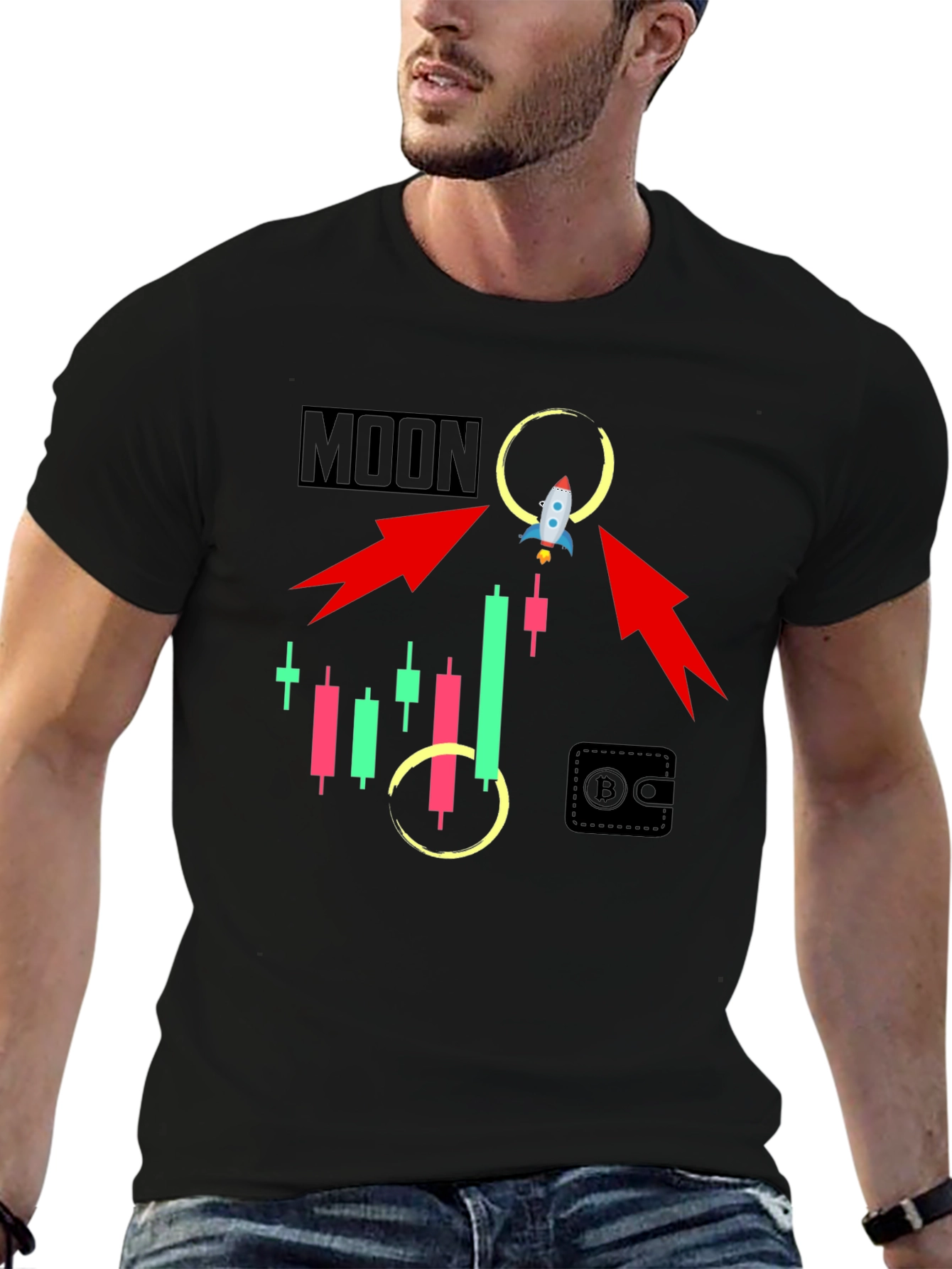 To the Moon Crypto T-Shirt - Trader Gift