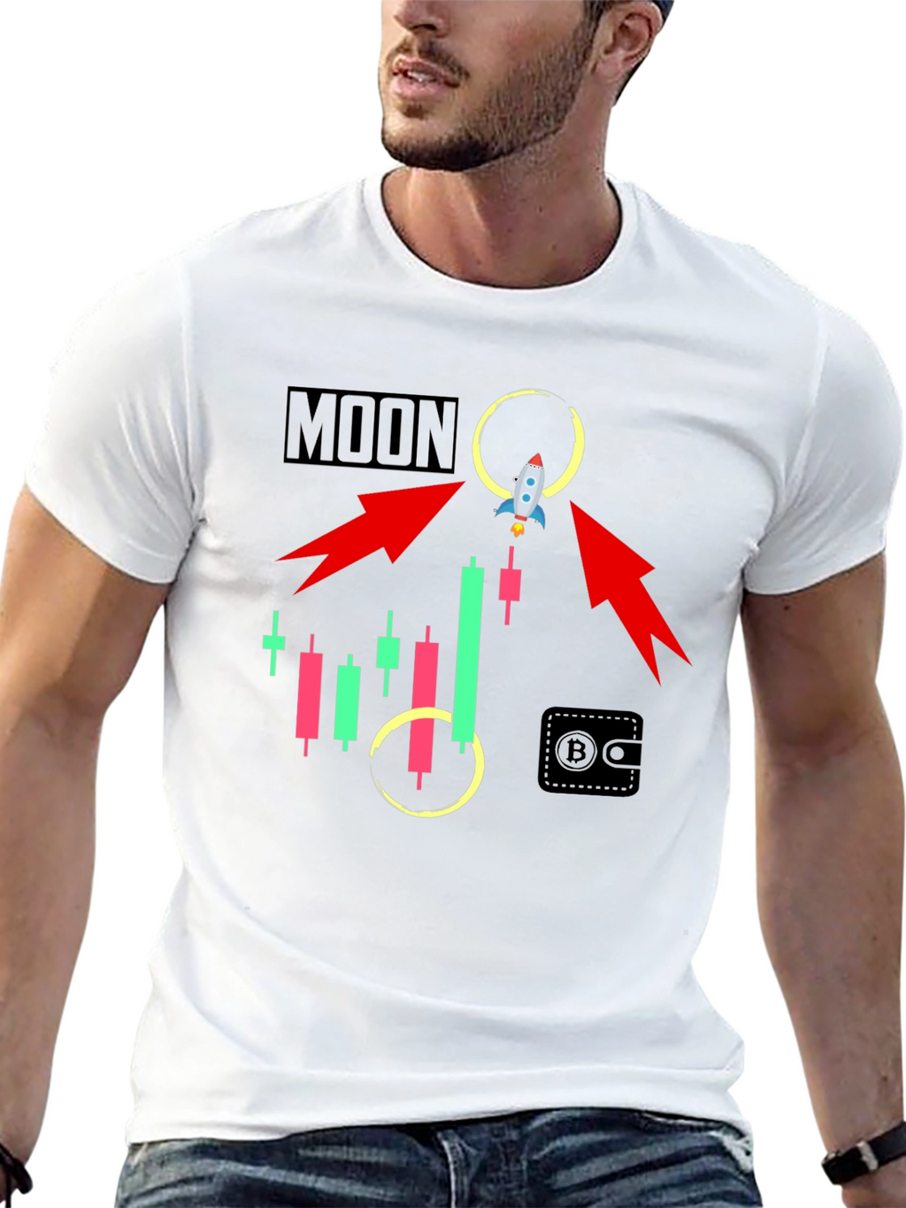 To the Moon Crypto T-Shirt - Trader Gift