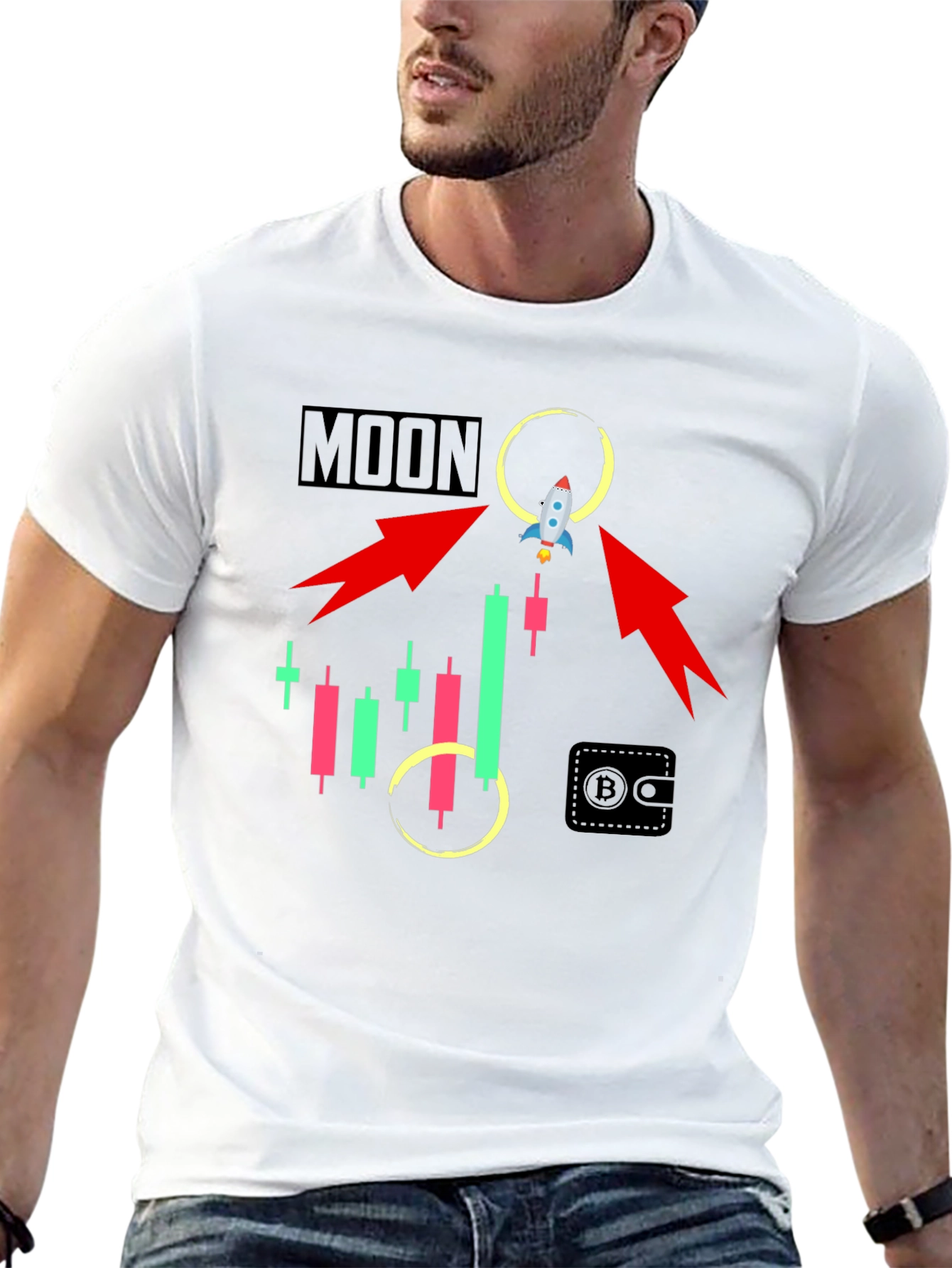 To the Moon Crypto T-Shirt - Trader Gift