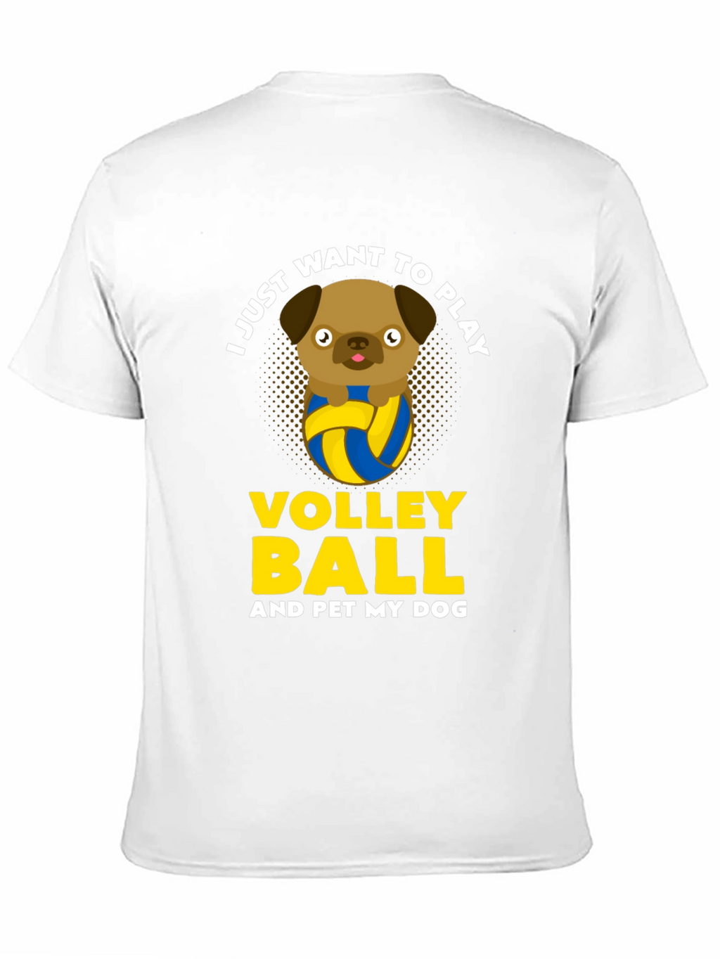 Volleyball Dog Graphic Tee - Pet Lover Shirt