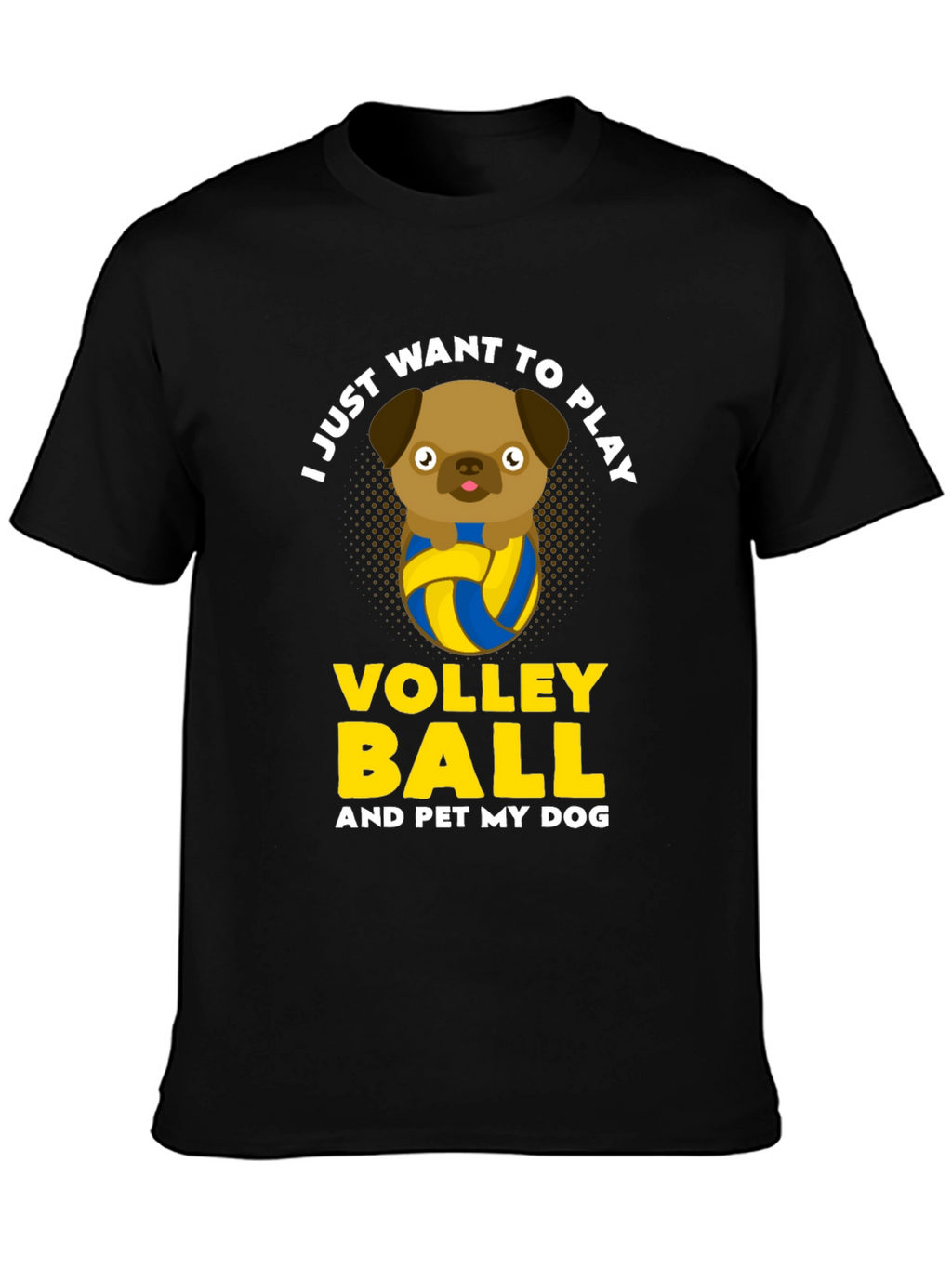 Volleyball Dog Graphic Tee - Pet Lover Shirt