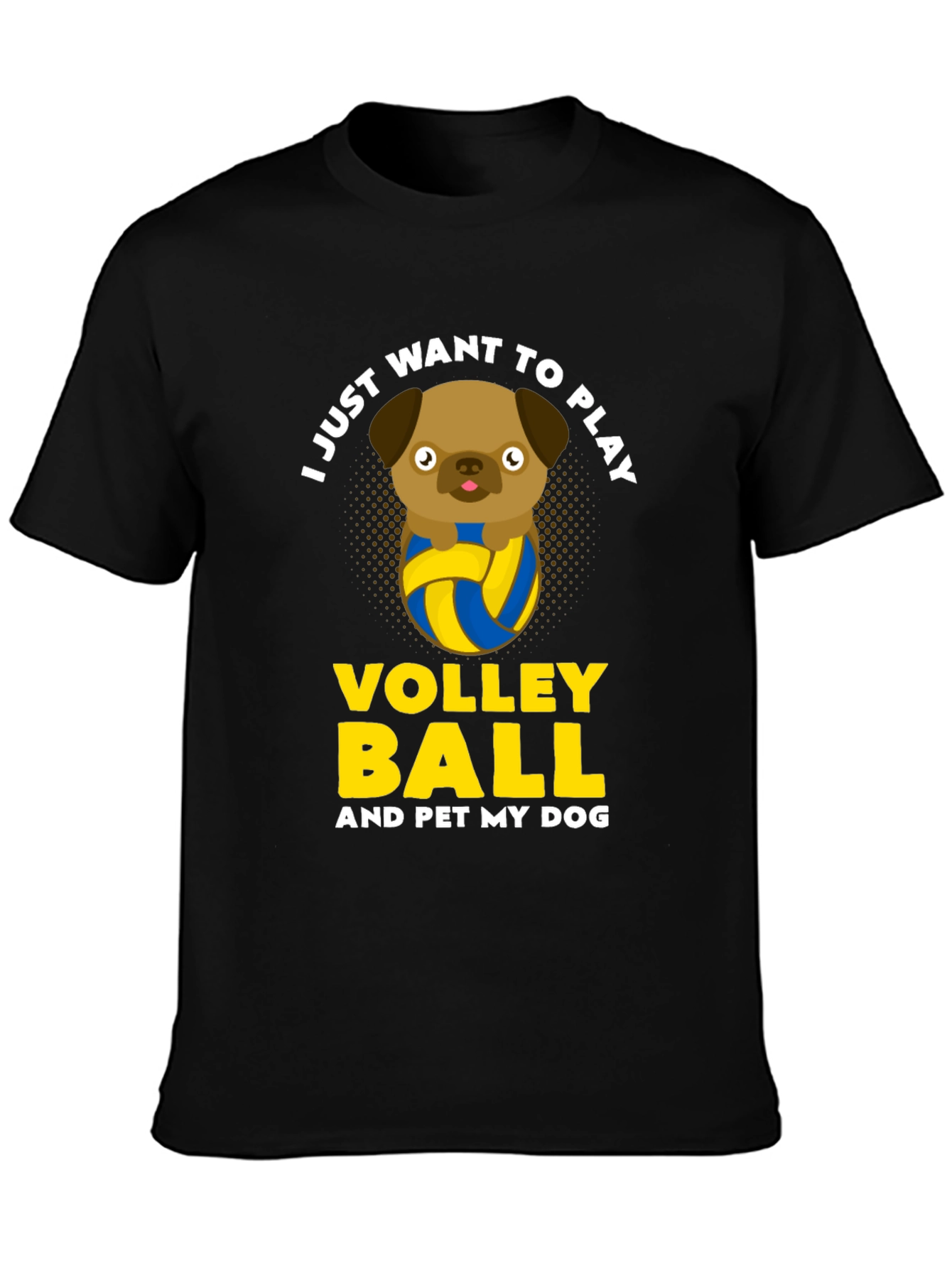 Volleyball Dog Graphic Tee - Pet Lover Shirt